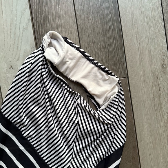 DKNY One-Shoulder Striped Swimsuit - Picture 6 of 6